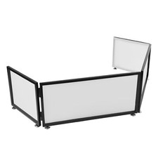 Portable 4-Section Foldable DJ Booth Cover with Projection Screen