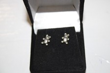STERLING SILVER TEDDY BEAR STUD EARRINGS FREE SHIPPING