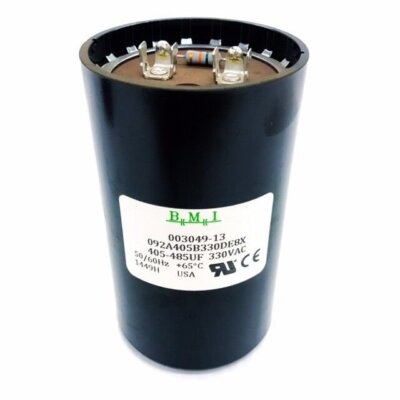 Leeson 003049.13 Start Capacitor, 330 Vac, 50-60 Hz, 405-485 µF