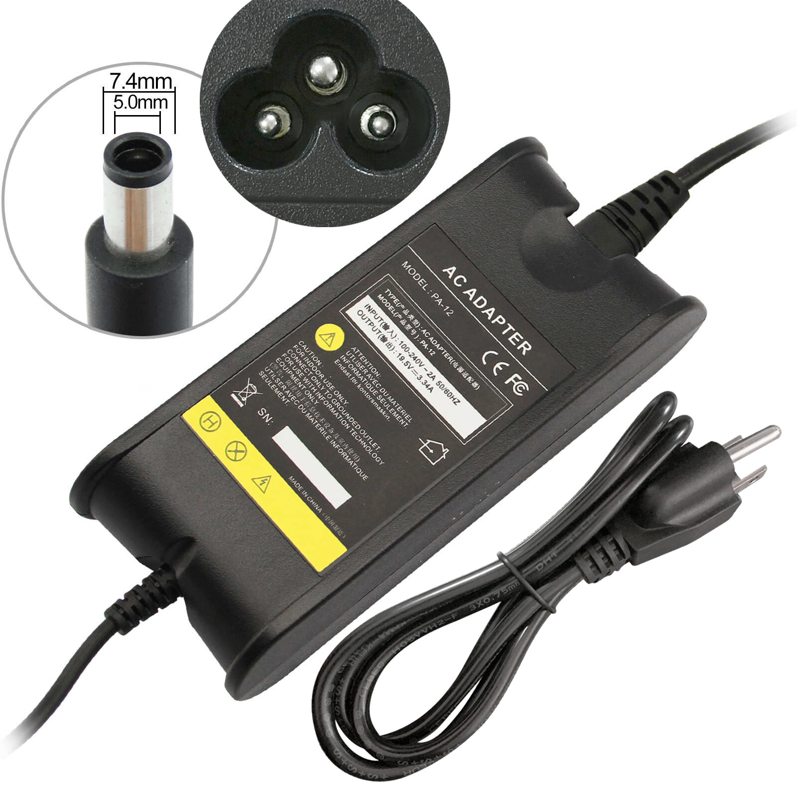Charger Power Cord For Dell Latitude E5570 E5270 5480 7280 3380