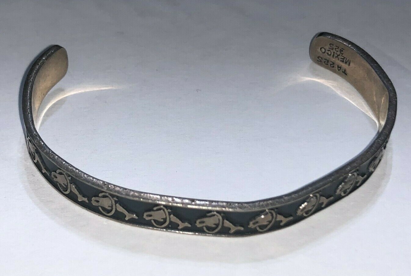 Dolphin Through Hoop Adjustable Cuff Bracelet Ste… - image 3