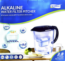 Alkaline Water Filter Fridge Pitcher/Jug 3.8L with Cartridge White UK-Stock