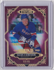 2020-21 UD STATURE ROOKIE RED PARALLEL 3/85 ALEXIS LAFRENIERE #101 N.Y. RANGERS