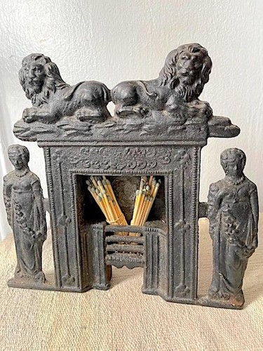 HISTORIC 1840’s  SOLID IRON HEARTH/DESIGNED TO HOLD FIRST SELF-IGNITING MATCHES