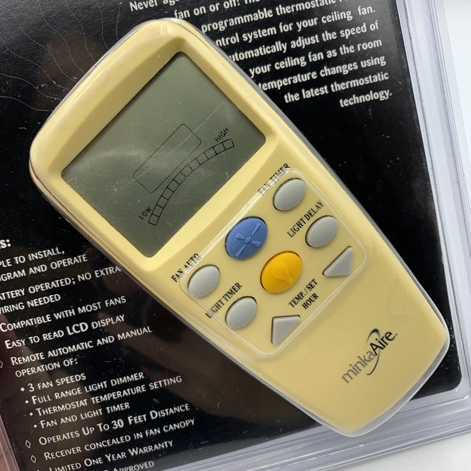 MinkaAire RC200 Programmable Thermostatic Ceiling Fan & Light Remote NEW - Image 2 of 4