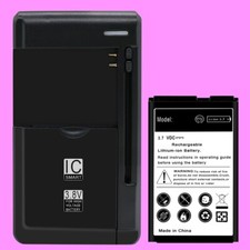 Long Lifespan 1850mAh Rechargeable Lithium Battery Universal Charger for LG 500G