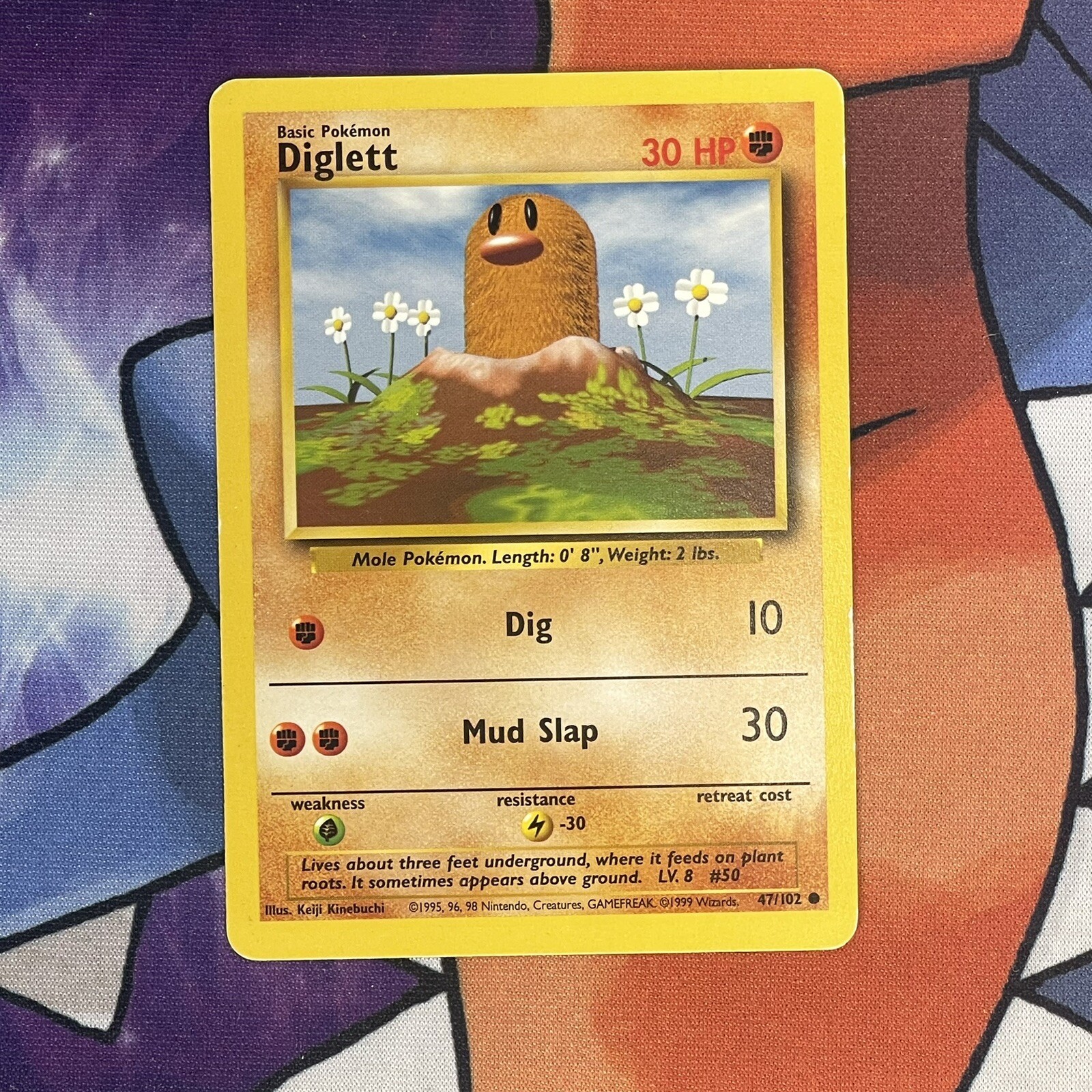 POKEMON Card BASE SET  Diglett #47/102 Common