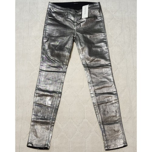 J Brand super skinny CTM silver metallic pants 29 - Picture 2 of 6