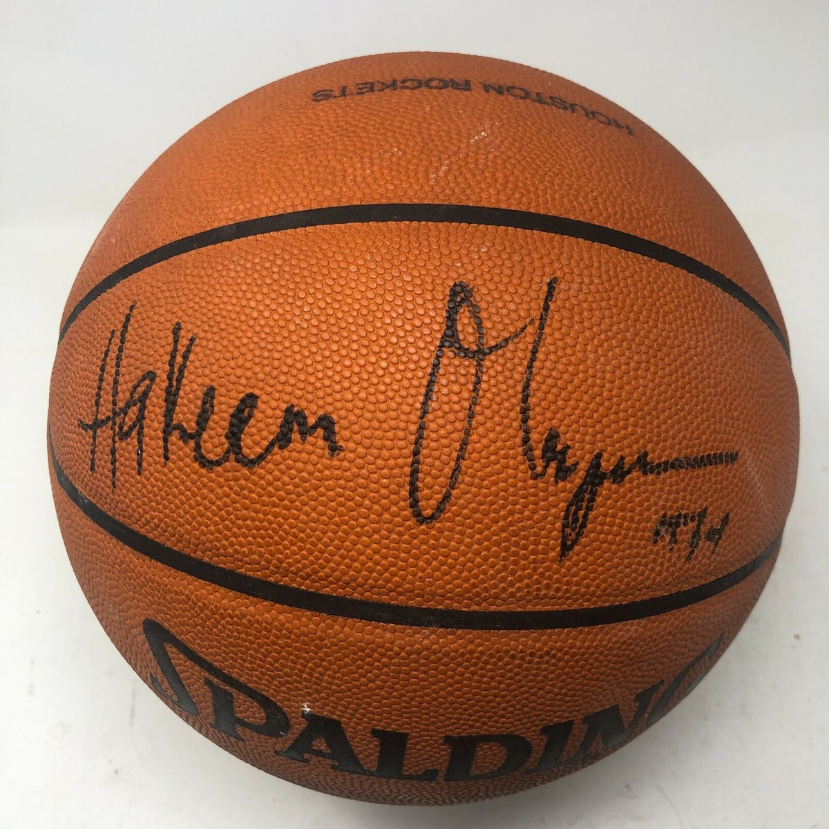 NBA Official Spalding Houston Rockets Basketball Hakeem Olajuwon