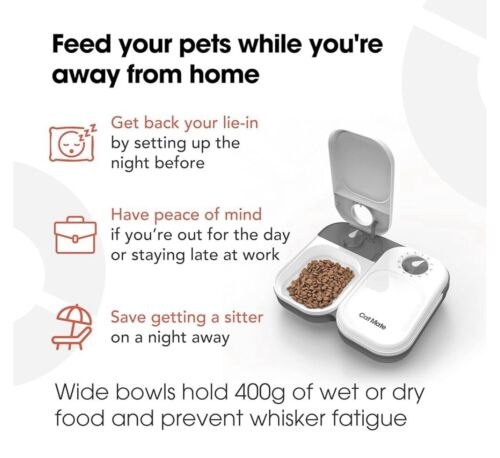 NEW Closer Pets Cat Mate C200 Two-Meal Automatic Pet Feeder - Picture 3 of 4