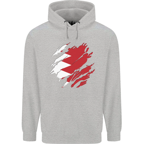 Torn Bahrain Flag Bahraini Day Football Childrens Kids Hoodie - Picture 10 of 88