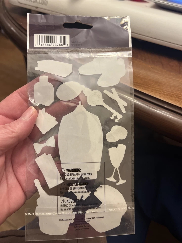 Pegatinas Sticko NOVIO Boda Esmoquin Zapatos Anillos Champán Puros Flautas Foto 2 de 2