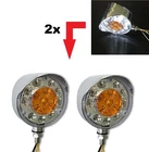 2x 24V LED Chrome W/Y Side marker Corner Roof Light for Truck LKW Lorry Scania