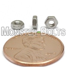 M2 - 0.40 Metric Hex Nuts, A2 / 18-8 Stainless Steel DIN 934, Coarse Thread