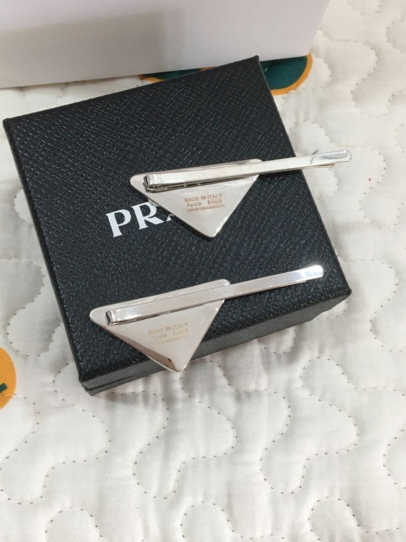 【送料&関税込】Prada Logo Two Hairpin Set Authentic PRADA Logo Hair Pins, Set of 2 From Japan | eBay