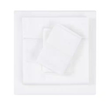 300TC White Cotton Sateen Standard Pillowcase Set of 2