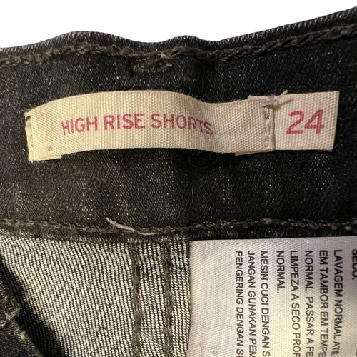 Levi’s Damen Hi Rise Denim Jeansshorts Gr. 24 Black Wash Cut Off Raw Hem - Bild 5 von 15