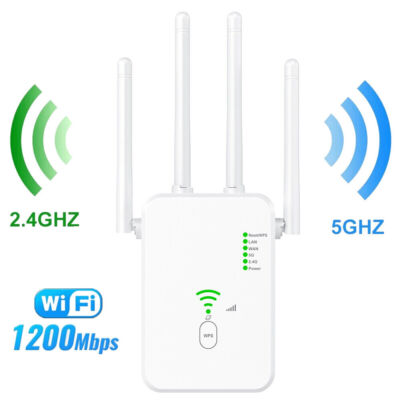 Wireless WLAN Repeater WLAN Verstärker Integrierte Steckdose 1200 Mbit/s DE TOP