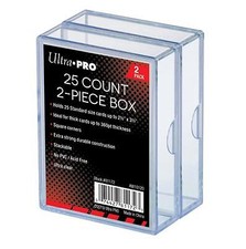 Ultra Pro - 2-Piece Storage Box - Clear - for 25 Cards (2 Boxes)