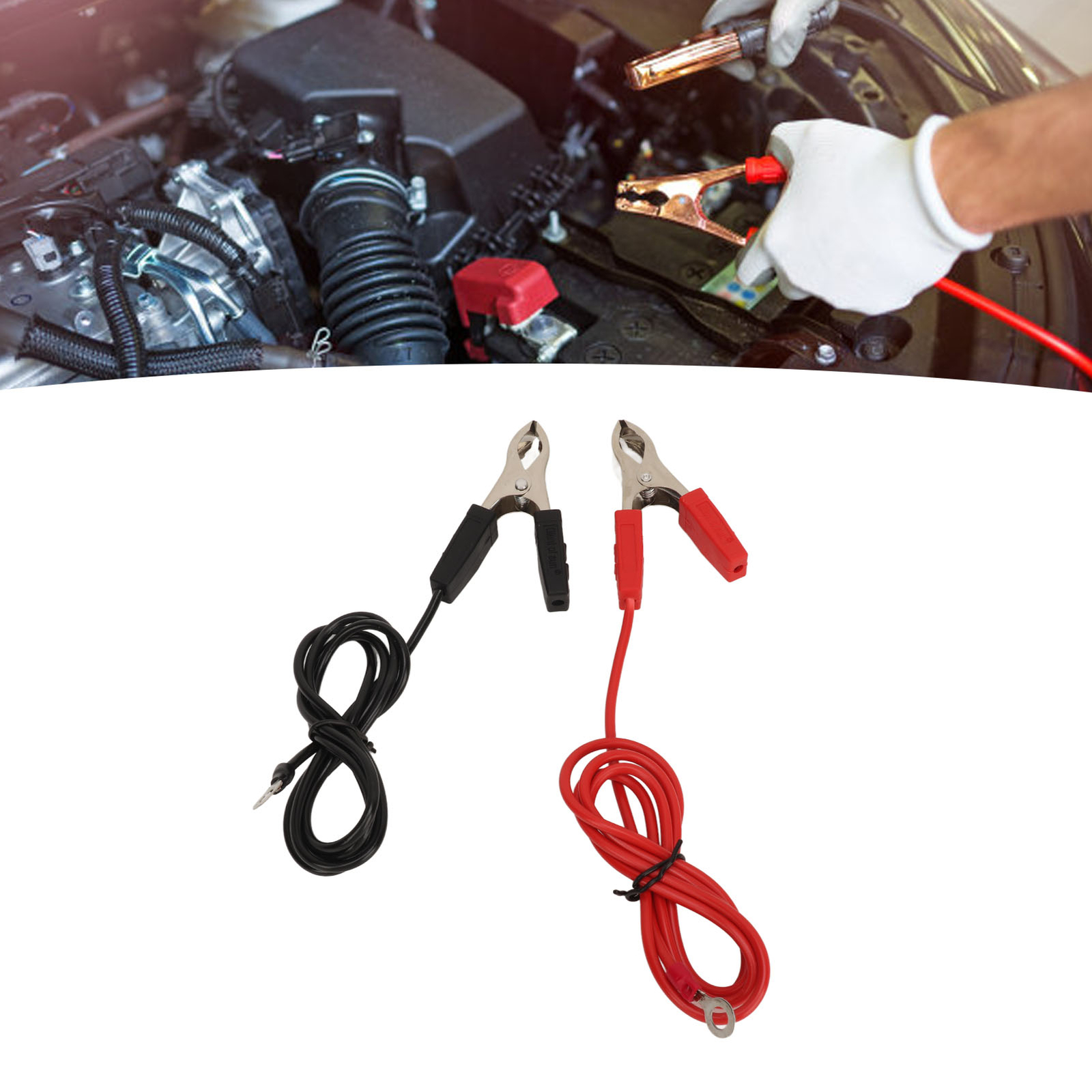 Battery Cables Inverter Extension Cord Replacement With Clamps Eyelet