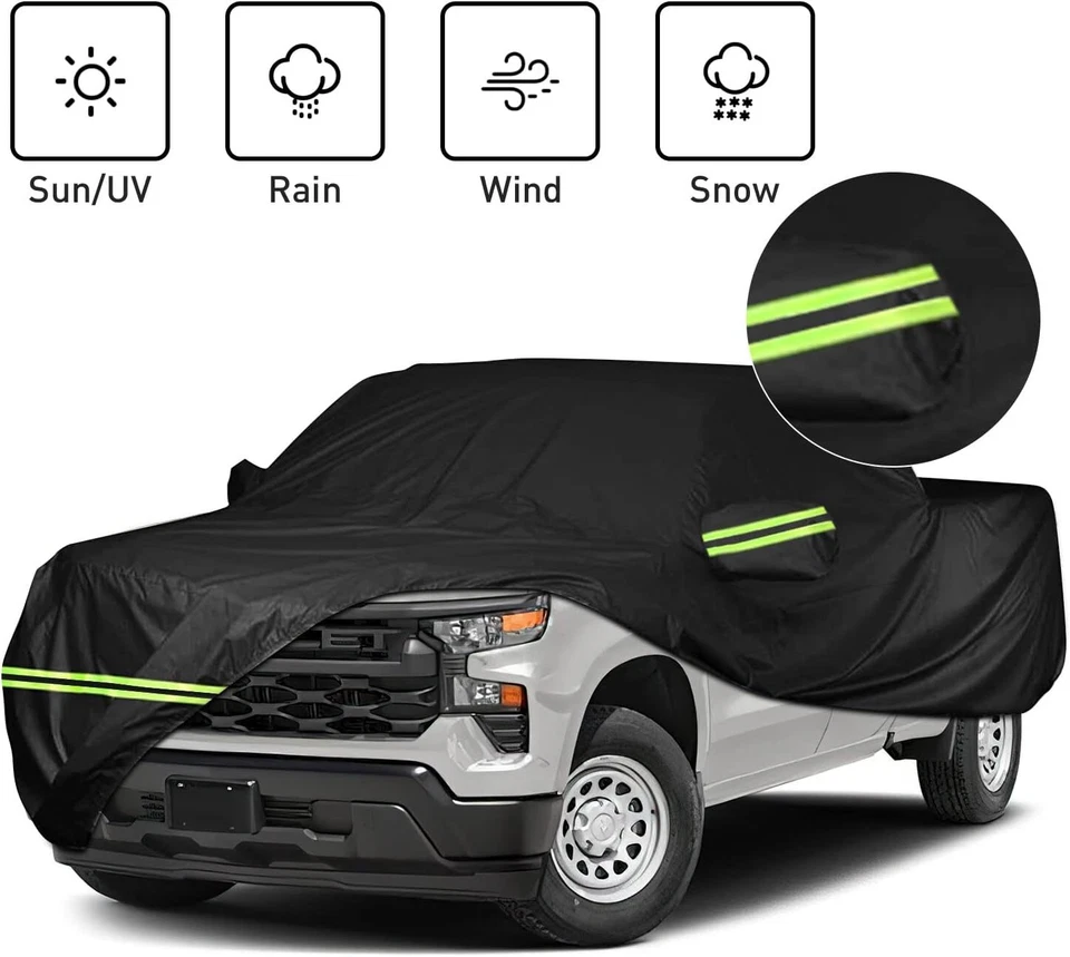 Cubierta de auto para camioneta GMC Sierra 1500 exterior nieve protección contra todo tipo de clima Foto 3 de 4