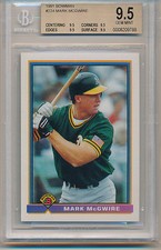 1991 Bowman Mark McGwire (#234) (All 9.5 subs grades) BGS9.5 BGS