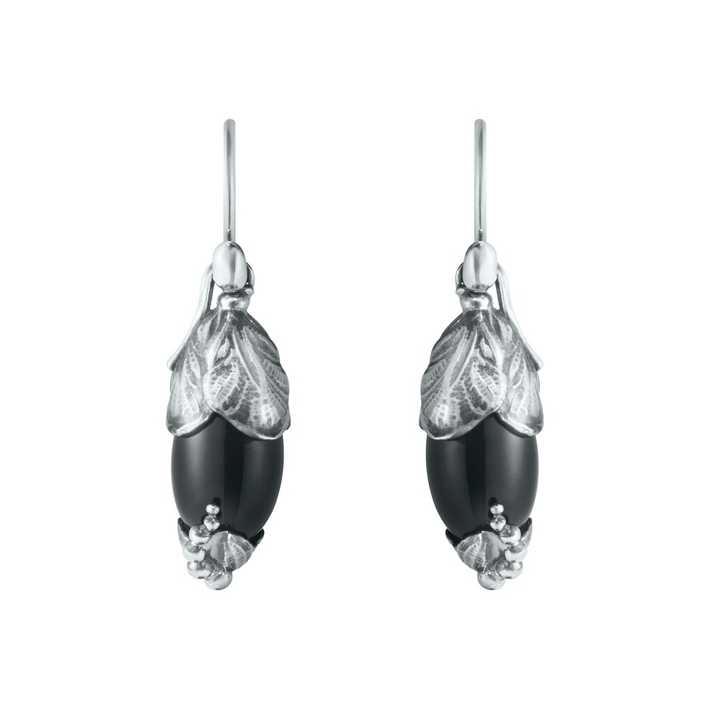 Georg Sterling Silver Earrings of the Year with Onyx