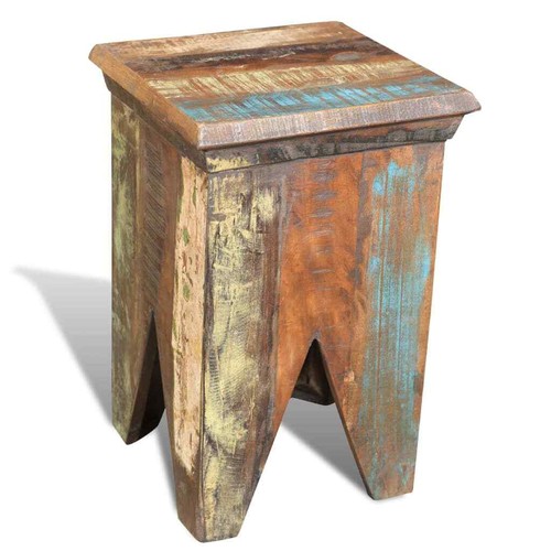 Solid Reclaimed Wood Stools Antique Style Chair Footrest Furniture vidaXL - Picture 4 of 7