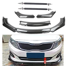 Front Bumper Lip Body Kit Spoiler For Kia Optima K5 Rio Forte Carbon Fiber Black