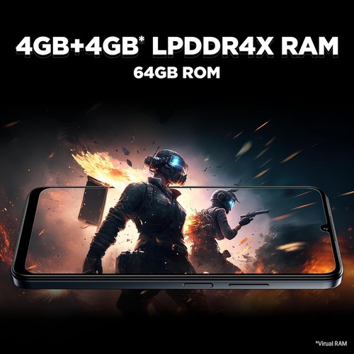 Lava Bold N1-Factory Unlocked-Dual SIM-6.75" HD+ 90 Hz Display-Radiant Black - 第 6/6 張圖片