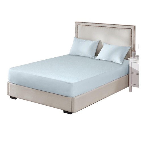 DreamZ Fully Fitted Terry Cotton Waterproof Mattress Protector Cover Queen Blue - Picture 12 of 12