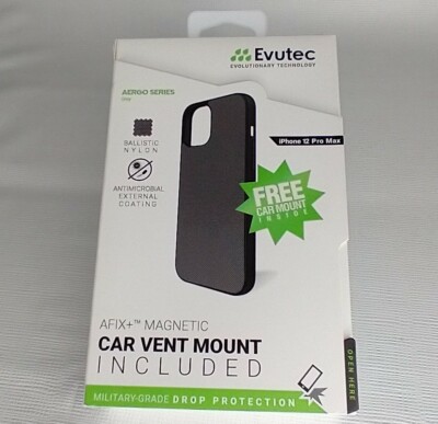 Evutec iPhone 12 Pro Max Gray Ballistic Nylon Phone Case And Car Mount New