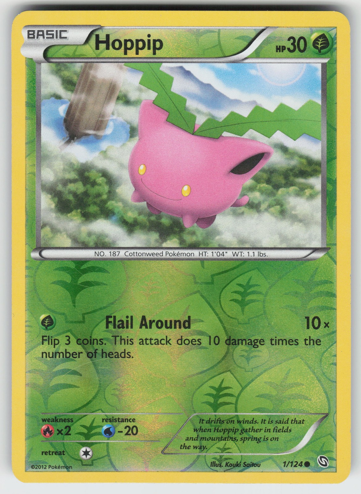 Hoppip Reverse Holo Common Dragons Exalted 1/124 Pokemon