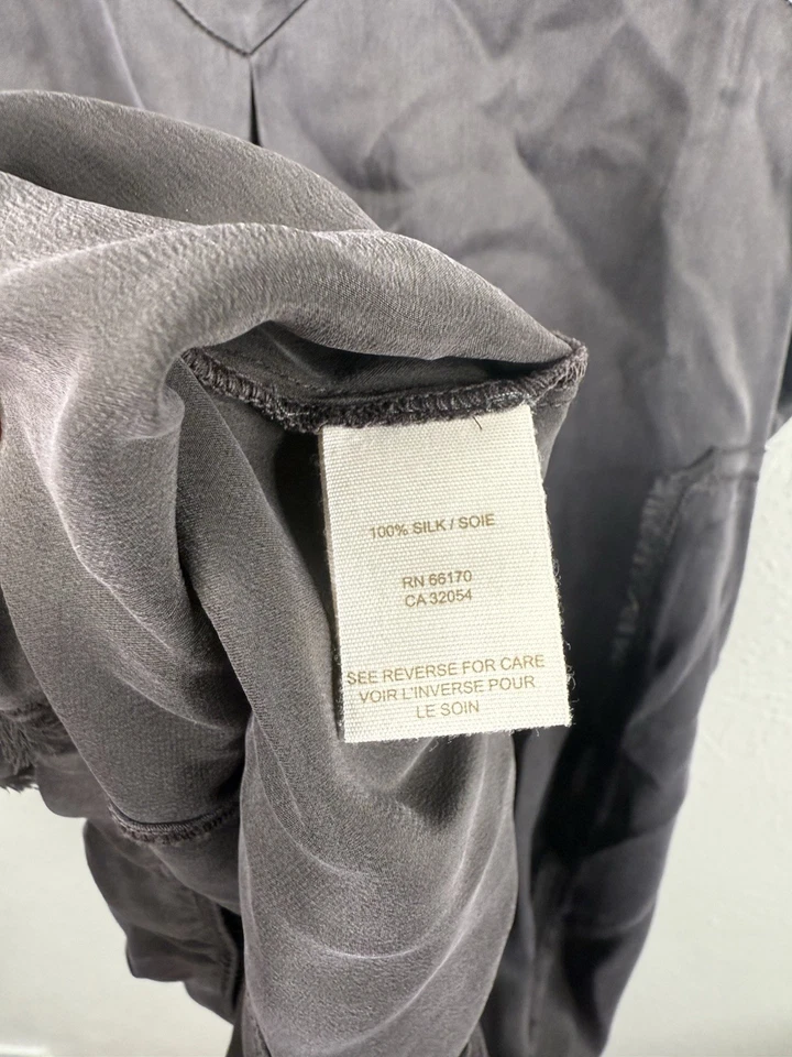 Free People Top Womens 12 Large 100% Silk Lace Brown Y2K Cottagecore Whimsygoth - Image 4 of 4