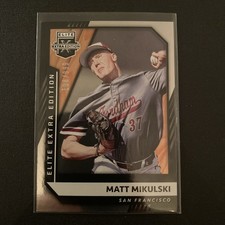 2021 Panini Elite Extra Edition /999 Matt Mikulski #50 San Francisco Giants NA