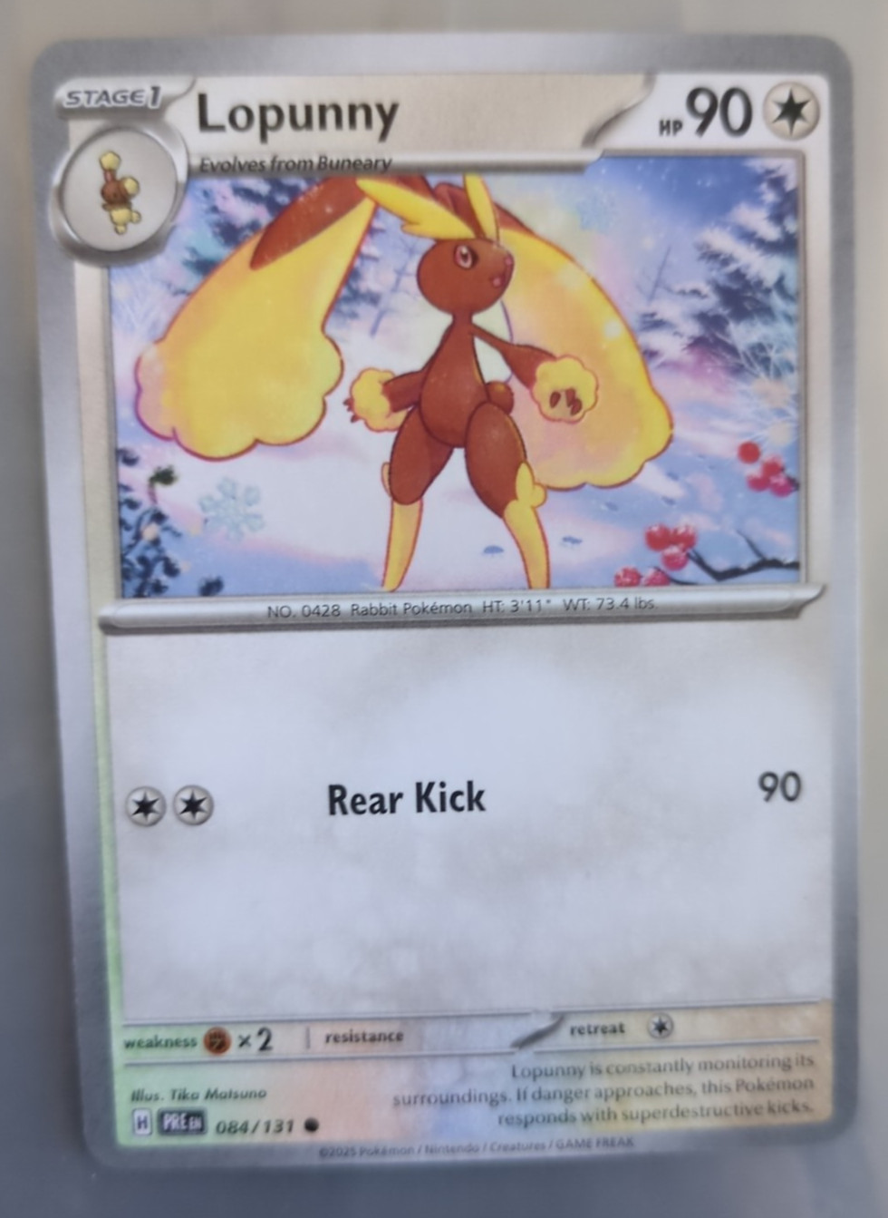 Lopunny 084/131 SV Prismatic Evolutions Common Near Mint