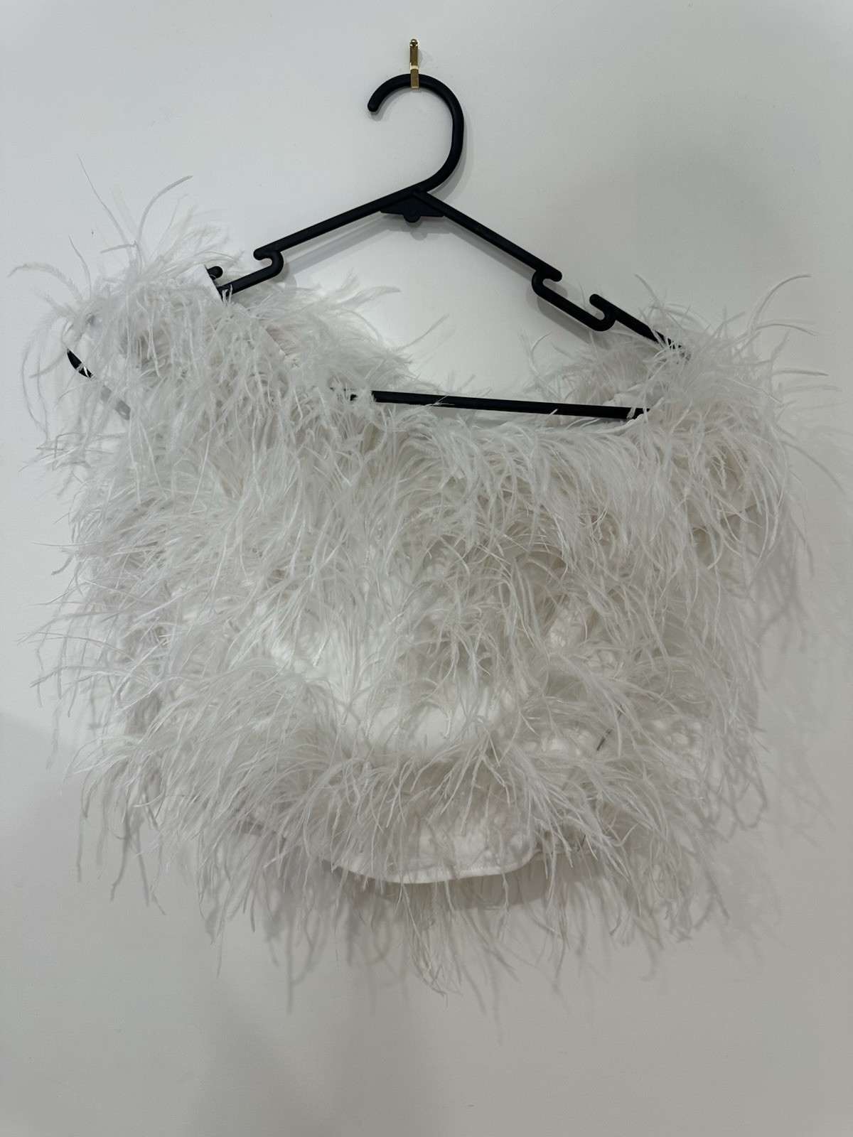 Cult Gaia Sosha Ostrich Feather Top – Off White | Size 0 | RRP $1,414 image 3