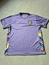 Nike England Away Football Shirt Purple 3XL Short Sleeve With 1 Star.