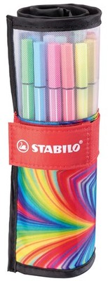 STABILO Fasermaler Pen 68 25er Rollerset ARTY Edition