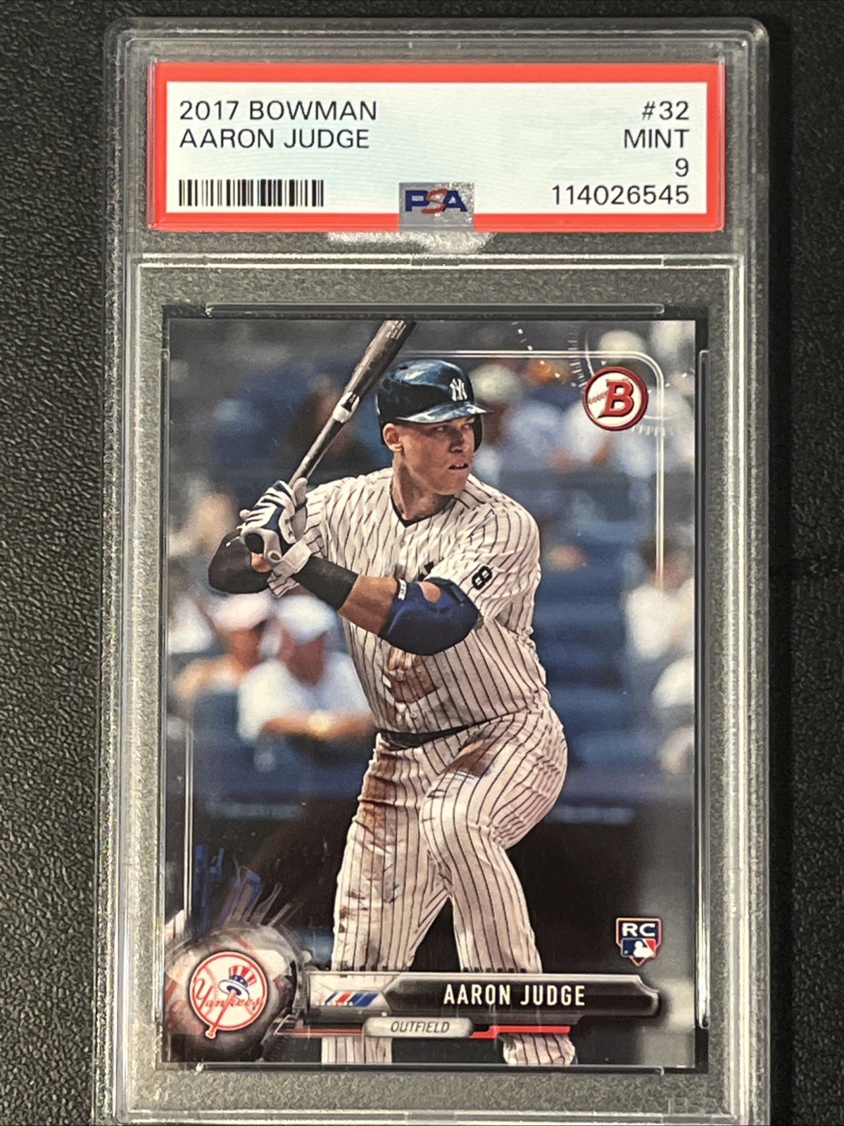 2017 Bowman Aaron Judge #32 Rookie Card PSA 9 MINT E22