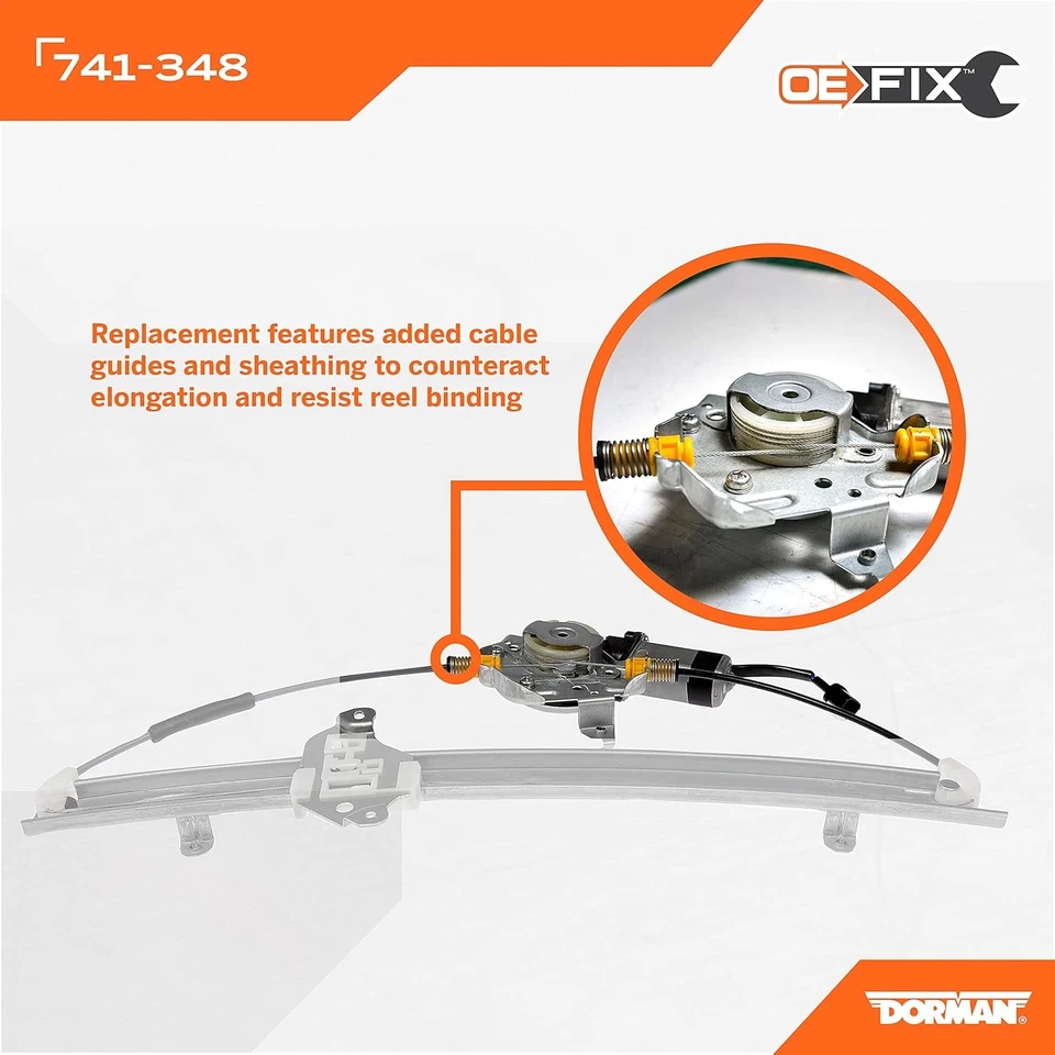 Regulador de ventana eléctrica del lado del conductor delantero Dorman 741-348 y conjunto de motor...  Foto 2 de 4