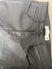 Wet Look Skinny High Rise Fit Black Pleather Leggings Size 10 Next
