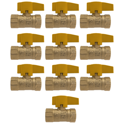 #ad #ad 10 Pc 1 2quot; IPS Brass Gas Ball Valve CSA Approv. 1 4 turn PropaneNatural Gas $49.99