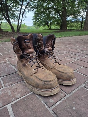 Ariat Mens 11D Rebar Moc Toe Composite Toe Waterproof Work Boot 8''