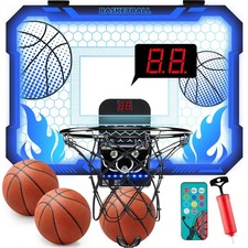 Indoor Basketball Hoop for Kids with Led Lights Mini Basketball Hoop with Rem...