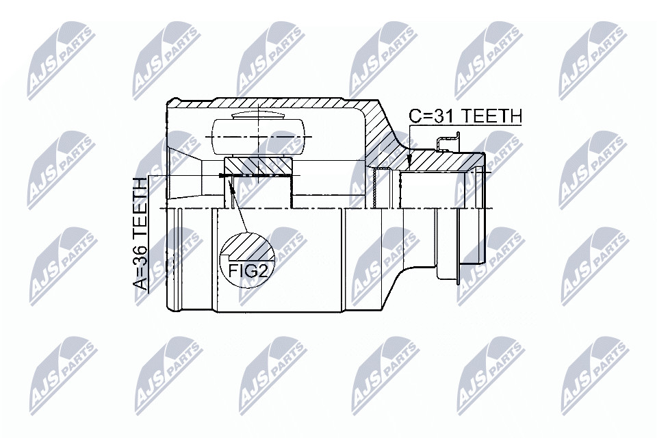N.T.Y. NPW-MZ-046.NTY Joint Kit, drive shaft for MAZDA