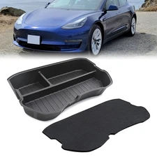 Front Trunk Organizer Storage Box With Board Cover For 2021-2023 Tesla Model 3