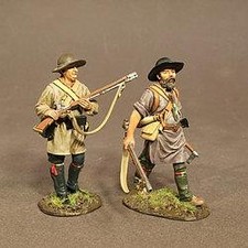 DAM-03A - 2 Civilians Walking - Drums Along the Mohawk - John Jenkins