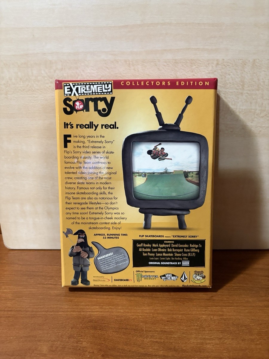 Flip - Extremely Sorry. DVD Set SkateBoard / Skate w/ Dice & Laces