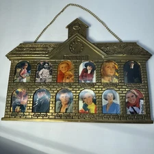 Vintage Brass School House 1st to 12th Grades Wall or Stand Picture Frame